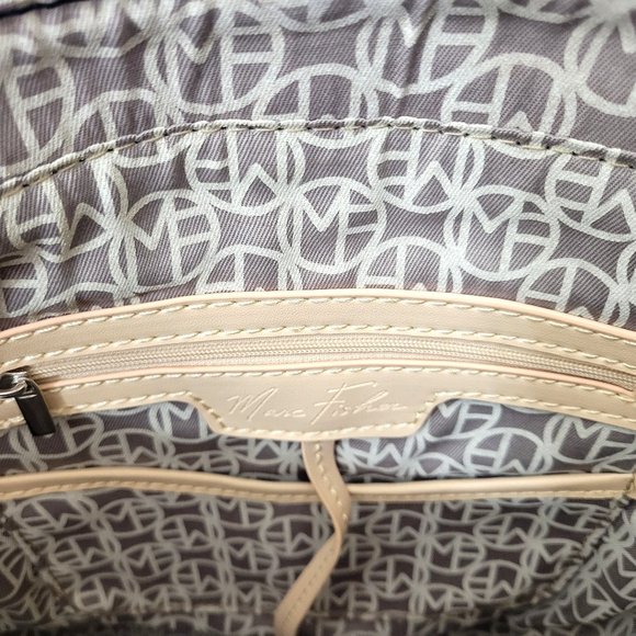 Marc Fisher Black Faux Croc Embossed Purse/Tote - Picture 5 of 7